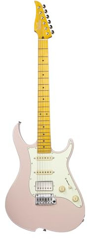 Vola E-Gitarre Elektrische Gitarre, OZ RV MF MC V3, Shell Pink Gloss - Harter Ahorn Griffbrett