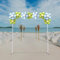 2x2M weiß Metalltischbogen Gartenlaube Bogengestell, Metall Hochzeitsbogen Blumen Ballon Rahmen Ständer Party Hintergrund Dekor, Abnehmbares, Tragfähigkeit 10kg, für Hochzeit, Party Dekoration