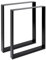 Magnetic Mobel Lot de 2 Pieds de Table en métal pour Bureau, Table à Manger, Meubles - 90 x 72 cm - Noir - Profil 8 x 2 cm