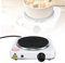 Stainless Steel Single Hotplate Portable Electric Hot Plate Single with Temperature Control, Single Boiling Ring for Boiling Water, Making Tea and Coffee, Cooking,1000W