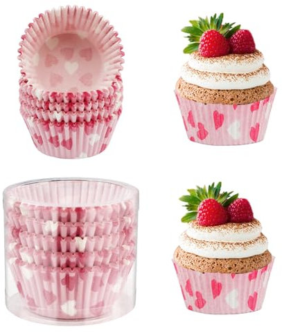 Moldes Para Magdalenas y Cupcakes - 100 Piezas de Papel, Cápsulas Individuales Para Muffins, Aptas Para Hornear