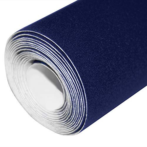 Klebefolie Möbel 45x150 cm | Folie für Möbel mit samtiger Veloursoptik für elegante Akzente | Klebefolie ideal zur Möbelrenovierung | Möbelfolie selbstklebend für DIY-Projekte | Velour Navy Blau