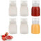BERRYLION 6 Pcs Plastic Squeeze Sauce Bottles with Caps, Reusable Squeeze Condiment Bottles Dispensers, 5 Nozzles Salad Squeeze Bottle, BBQ Sauce, Oil Bottles (180ML)