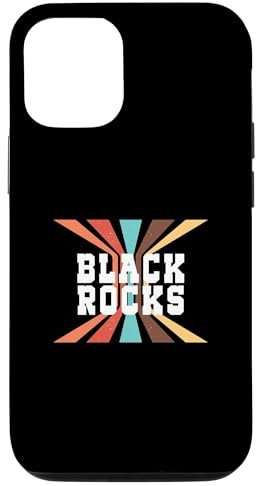 Hülle für iPhone 12/12 Pro Black Rocks Klippentauchen auf der Marquette Michigan Upper Peninsula
