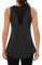 Wayleb Sporttop Damen Fitness Ärmelloses Rundhals Sport Tanktop Leicht Atmungsaktiv Sportshirt Mesh Rücken Lauftop Fitness Yoga Tank Top Oberteile, Schwarz 3XL
