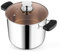 HaWare Large Stock Pot, 10L 25.5cm Tri-Ply Stainless Steel Stockpot for Cooking Pasta & Stewing Soup, Suit for Induction/Electric/Gas/Ceramic, Heat-Proof Handle & Clear Lid, Easy Clean