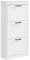 HOMCOM Meuble à Chaussures, Armoire à Chaussures, 3 Portes abattants, étagères réglables, pour entrée, Couloir, 54 x 24 x 117,5 cm, Blanc