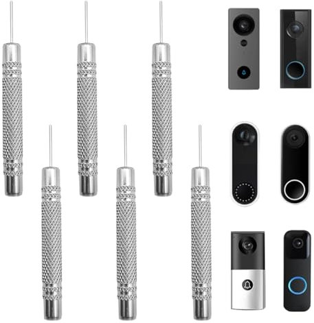 6 Pack Doorbell Removal Pin Video Doorbell Replacement Key Compatible with Nest Google Eufy Video Doorbell