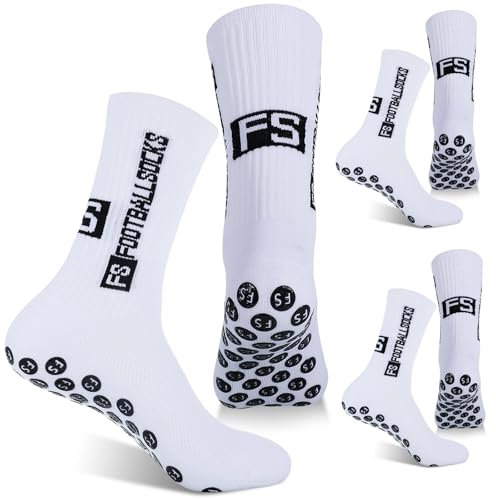 AXERHK Sportsocken Herren, Football Socks, 2 Paar Grip Socken Fussball, Bequeme und Atmungsaktive Anti Rutsch Griff Fußballsocken Herren, Fußballsocken für Fußball Basketball Volleyball Yoga Laufen