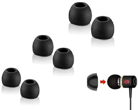 Just Accessories 18 X Black Replacement Silicone In-Ear Earphone Headphone Earbuds Tips Gels Eartips Rubber Spare (Mixed)