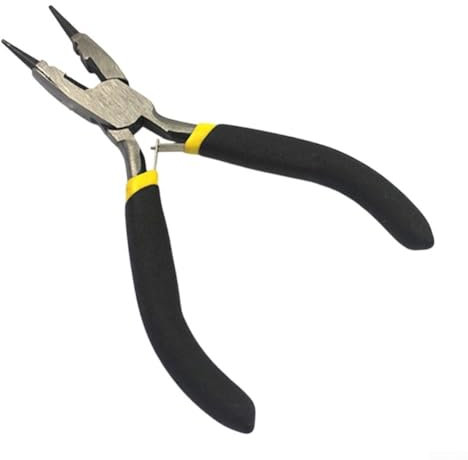 Pinze ergonomiche per gioielli per attività di precisione, design a becco piatto piegato per un taglio dettagliato (E)