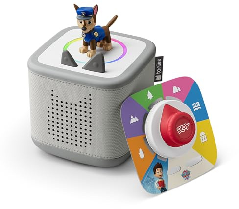 TONIES Moon Grey Toniebox 2 Play Set with PAW Patrol Chase Tonie, Tonieplay Game, Tonieplay Controller