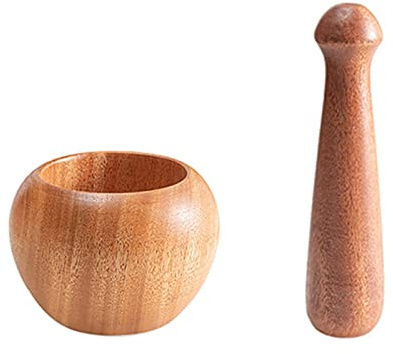 Holz Mörtel Und Stößel Set Manuell Knoblauchgwer Gewürze Pressen Sie Schleifen Für Die Küche Kochkochen Multifunktion Mühle Mörtel Und Stößel Set