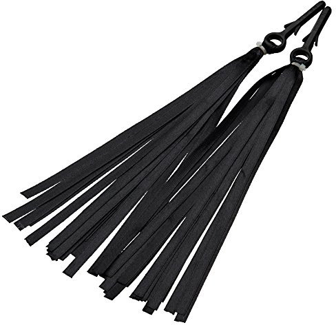 BIKESTAR Lenkerfransen Lenkerbändchen Streamer Bändchen | Für Kinderlaufrad und Kinderfahrrad | Schwarz