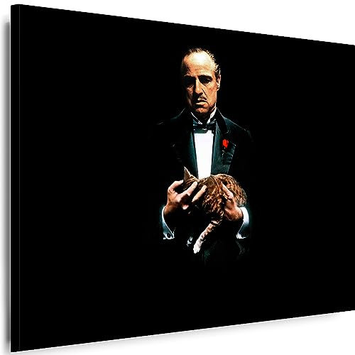 Myartstyle - Bilder Godfather Der Pate 80 x 60 cm Leinwandbilder XXL - 1 Teilige Wandbilder Film Popular Movies Kunstdrucke w-P-2020-74
