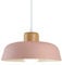 HJXDtech Lampe à suspension en métal rond simple et moderne nordique, Grand plafonnier E27 finition bois, Lumière suspendue de couleur vive pour salon de chambre à coucher de cuisine (Rose)