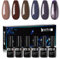 Beautilux UV Nagellack Braun, 6 Farben 10ml Soak Off Dunkelbraun Gel Nagellack Set für Home-Maniküre Nail Art Maniküre (Braun Serie)