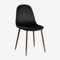 SKLUM Chaise de Salle à Manger en Velours Glamm Bois foncé Noir