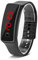 Wasserdichte LED-Armbanduhr, LED-Uhr, Sport-Silikonband, Digitales 12-Stunden-Zifferblatt, Elektronische Anzeige, Armbanduhr, Smart-Armband, Outdoor-Sportuhr, Verschluss für Kinder und(Schwarz)