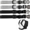 SHULLIN 2 Stück Verstellbarer Brustgurt Nylon Brustgurt mit Schnalle Rucksack Brustgurte Brustgurt für Rucksack Schnellverschluss Rucksackgurt Universal Brustgurt für Rucksack(schwarz,grau)