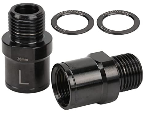Alomejor Bike Pedal Extender Titanlegierung Fahrradpedal Verlängerte Spindel für Mountainbike 20mm Fahrradzubehör (Schwarz)