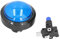 Arcade Buttons, 60mm Big Convex Button with LED Light, High Sensitivity American Style Standard Arcade Buttons, Dome Push Button with Micro Switch for Arcade Machine Video Games Console(Blue)
