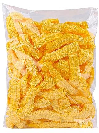 Disposable Shower Caps Pack Of 100 Shower Caps Wide Thickness Transparent Elastic Hair Shower Cap Suitable For Women Travel Home Use (100 Coloured Edge) Back Mate Back Device (Yellow, D)