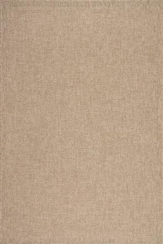 Mia´s Teppiche Soil - moderner Teppich im Jute-Look, perfekt für Wohnzimmer, Esszimmer & Flur, wetterbeständig und vielseitig einsetzbar – auch im Außenbereich, ca. 120 cm Rund
