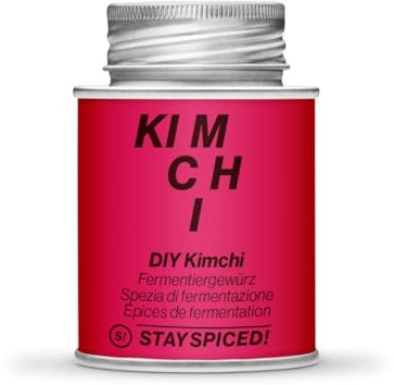STAY SPICED ! Traditionell Koreanisches Kimchi | DIY | Asiatisch | Gochugaru Chili | zum Selber machen | Füllgewicht 90g | in edler Weißblechdose