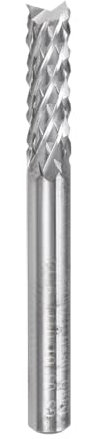 sourcing map 4mm End Mill Bits 1/6(4mm) Straight Shank Solid Carbide CNC Router Bits Engraving Cutter with Corn Blade for PCB Circuit Board Milling Machine Wood Carving