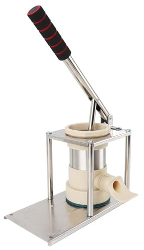 SIXRUN Wurstfüller aus ABS-Edelstahl, Vertikal, Manuell, Hausgemachte Wurstmaschine mit 4 Füllrohren für die Küche zu Hause, Manuelle Wurstmaschine