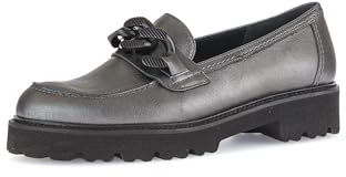 Gabor Damen Slipper, Frauen Slip On,Slides,Schlupfschuhe,schluepfschuhe,Loafer,College Schuhe,Businessschuhe,antiksilber(schw.),43 EU / 9 UK