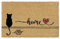 Hanse Home Kokos Fußmatte - rutschfeste Schmutzfangmatte Natur für Innen, Fußabtreter Cat Home Kokosfaser Kokosmatte für Flur, Eingangsbereich & überdachten Außenbereich - 40x70cm