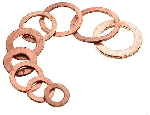 OKUMEYR 200stücke Kupferscheibe Dichtung Set Ölablassschraube Kupferdichtung Für Auto Schiff Maschine Mit Transparentem Koffer