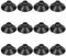 Lot de 12 ventouses en caoutchouc noir pour pompe d'aquarium, ventouses en verre pour tube de ligne aérienne, décoration d'aquarium