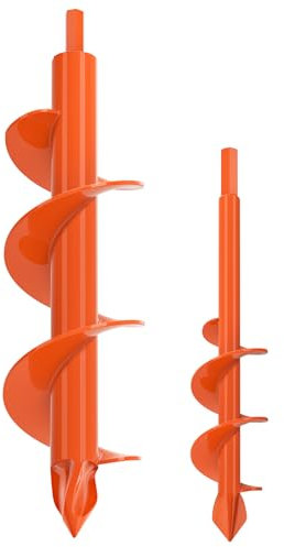 Benelabel Punta per Trivella, 23x4.1cm & 31x7.6cm Trivella Giardino Utensile Spirale Piantare Coclea Delle Piantatrici Scavare Buche per Aiuole/Semina/Recinto Palo Cassetta Posta, Adatti Esagono 10mm