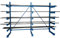 Anbauregal für RLW-Kragarmregal, Einseitig, 1 Ständer mit 6 Armen, 1.200 kg pro Ständer, Blau, Wandmontage (einseitig, 1, Anbauregal)