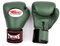Twins Special BGVL4 Leather Boxing Gloves, Hook & Loop Closure, For Muay Thai, Boxing, Kickboxing & MMA Training & Sparring (Olive Green, 12oz)