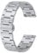 BISONSTRAP Hochleistungs Metall Uhrenarmband 21mm, Konisch Aulaufende Armband, 316L-Edelstahl, Faltschließe, Silber