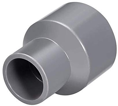 MroMax Lot de 2 raccords de réduction en PVC 50 mm x 32 mm pour usage domestique ou industriel Gris