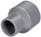 MroMax 2 conectores adaptadores de acoplamiento reductor de PVC de 50 mm x 32 mm para uso doméstico o industrial, color gris