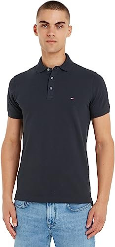 Tommy Hilfiger 1985 Slim Polo S/S Polos Men's, Blue (Desert Sky), XL