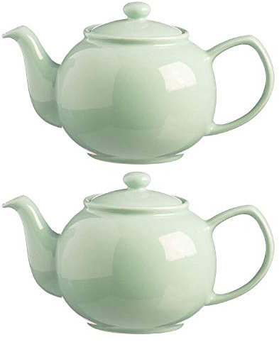 Price & Kensington Traditional Ceramic Tea Serving Teapot 2 Cup Mint (Pack of 2)