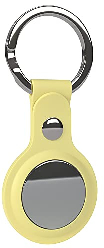 EAZY CASE - Schlüsselanhänger für AirTag Anhänger Hülle Silikon Gelb AirTags Schutzhülle Air Tracker Schlüsselanhänger mit Schlüsselring geeignet auch als Air Tag Anhänger für Hund, Katze, Kinder
