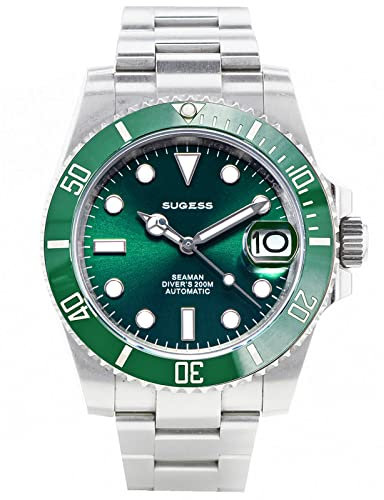 Sugess Ocean Star Herren-Armbanduhr SU116610LV, wasserdicht bis 200 m, 316L Edelstahl, Keramik-Lünette NH35A, automatisch, mechanisch, Taucher, SU116610LV