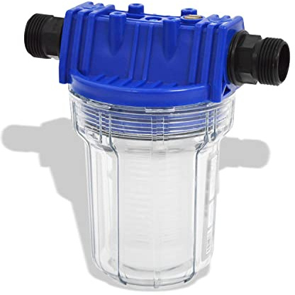 Filter VORFILTER Pumpenfilter 1L für HAUSWASSERWERK HAUSWASSERAUTOMAT KREISELPUMPE JETPUMPE BRUNNENPUMPE PUMPE TAUCHPUMPE FEINFILTERUNG bei WASCHMASCHINEN, SCHALTGERÄTEN, KREISELPUMPEN (1 Stk - 1L)