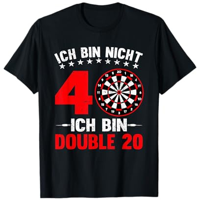 Ich Bin Nicht 40 Ich Bin Double 20 | Herren Dart T-Shirt