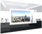 BELINI Wohnwand Vollausstattung Wohnzimmer-Set Moderne Schrankwand mit LED-Beleuchtung Anbauwand TV-Schrank Weiß/Schwarz Glänzend/Matt