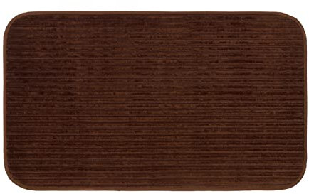 Gözze - Rutschfester Weicher Badeteppich, 100% Polyester, 50 x 70 cm - Schokolade