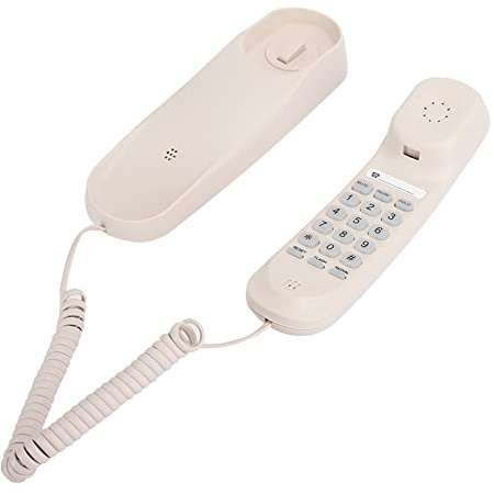 Elprico TC990 Telefon Lingdline, ABS Mateiral Wandmontierbares Telefon Dual Purpose Festnetz für Hotelzimmer